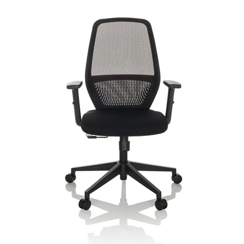 Chaise De Bureau / Chaise Pivotante Carlow I / Maille / Tissu Noir Hjh Office