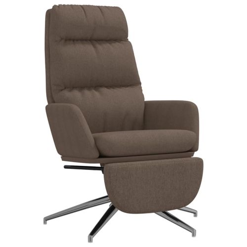 Vidaxl Chaise De Relaxation Avec Repose-Pied Taupe Tissu