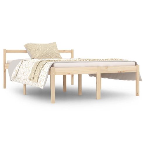 Vidaxl Cadre De Lit Bois De Pin Massif 140x190 Cm