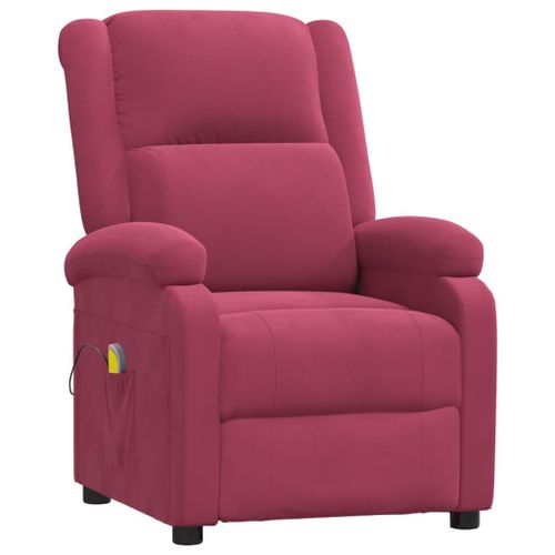 Vidaxl Fauteuil De Massage Inclinable Rouge Bordeaux Velours