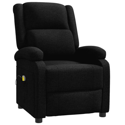 Vidaxl Fauteuil Inclinable De Massage Noir Tissu