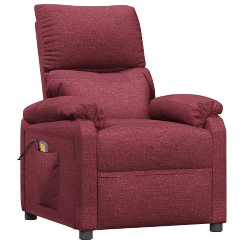 Vidaxl Fauteuil De Massage Inclinable Rouge Bordeaux Tissu