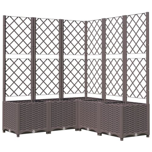 Vidaxl Jardini¿¿Re Avec Treillis Marron 120x120x136 Cm Pp