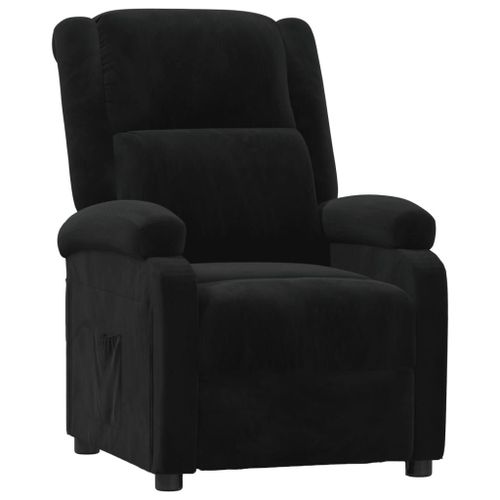 Vidaxl Fauteuil Inclinable Noir Velours