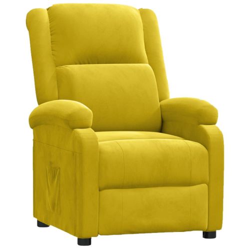 Vidaxl Fauteuil Inclinable Jaune Velours