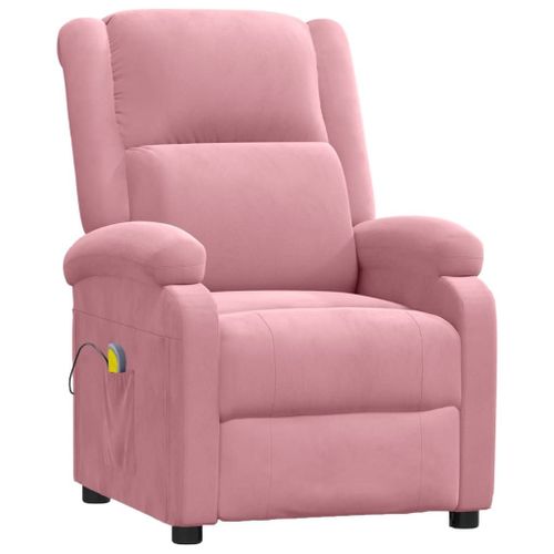 Vidaxl Fauteuil De Massage Inclinable Rose Velours