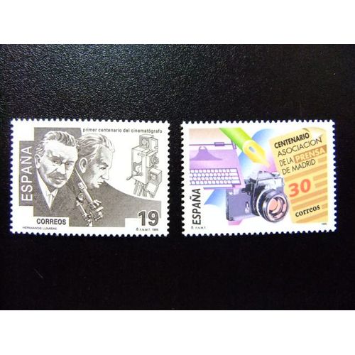 110 Espagne 1995 / Centenaire Du Cinema Et Presse / Edifil 3362 / 3363 ** Yvert 2952 / 2953 Mnh