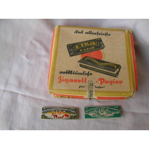 Ww2 Allemagne Boïte Emballage Allemande D'origine De Papier Efka Papier Cigarette + 2 Exemplaires