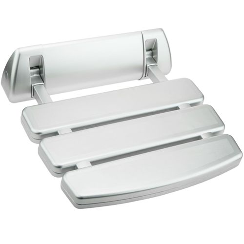 Siège De Douche Rabattable. Chaise Pliant En Plastique Et Aluminium Argent 350x348mm