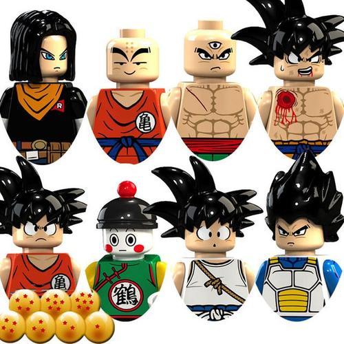 Figurines Dragon Ball Z Pour Enfants 8 Ensembles Grue De Dessin Animé Vegeta Goku Chpiercbardock Gogeta Personnages Blocs Briques Jouets Compatibles