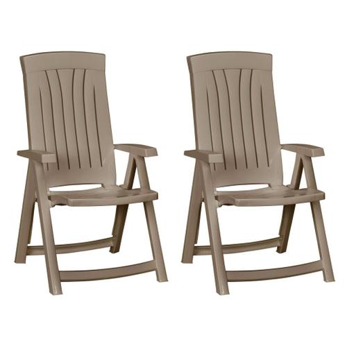 Keter Chaises De Jardin Inclinables Corsica 2 Pcs Marron