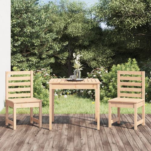 Vidaxl Ensemble De Bistrot De Jardin 3 Pcs Bois De Pin Massif