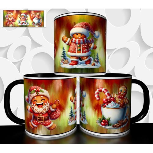 Mug Tasse À Café - Mug De Noel Illustration De Noel Bonhomme En Pain D Epice 2858