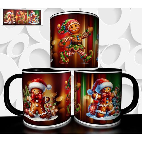 Mug Tasse À Café - Mug De Noel Illustration De Noel Bonhomme En Pain D Epice 2848