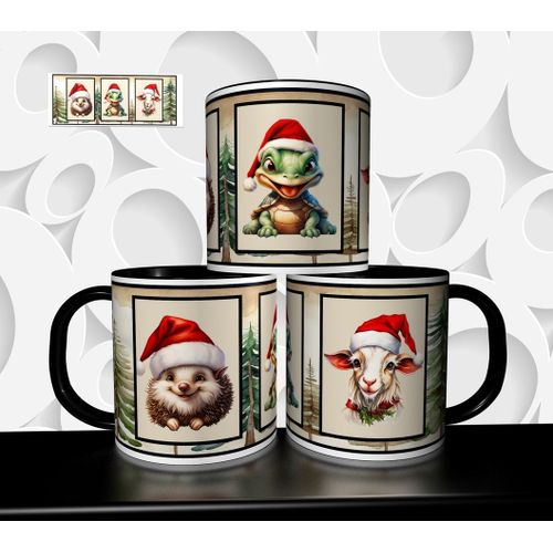 Mug Tasse À Café - Mug De Noel Illustration Animaux De Noel 2882