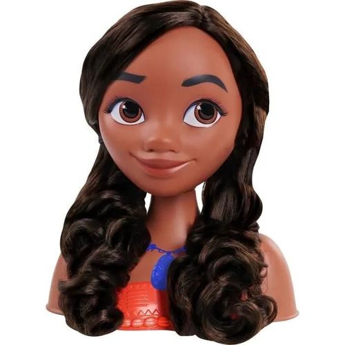 Tête à coiffer - DISNEY PRINCESSES - Tête à Coiffer Vaiana Standard - 20 cm, brosse, peigne, 4 élastiques, à partir de 3 ans