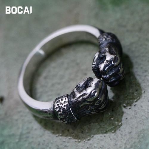 Bague En Argent Thaïlandais Antique Pour Hommes, Nouveau Bijou S990 Pour Amoureux De La Boxe