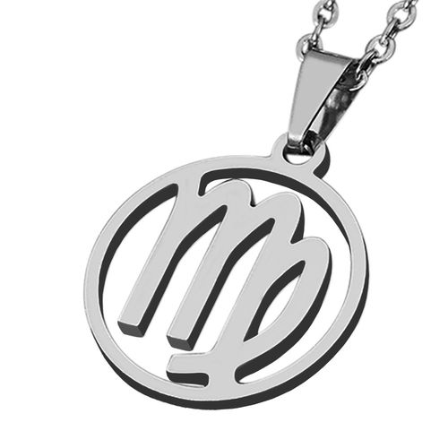 Zense - Pendentif Zodiaque Vierge Pour Homme Zp0239 - Avec Chaîne 51 Cm