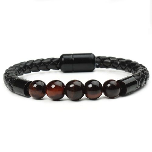 Bracelet En Pierre De Lune Naturelle Pour Hommes, Perle ¿Il De Tigre, Bouddha Tibétain, Chakra, Lave, Cadeau, Livraison Directe