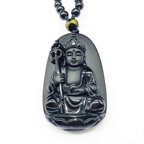 Collier Pendentif Moine Tang Voyage Vers L'ouest, Bijoux Avec Chaîne En Jade Noir Pour Hommes