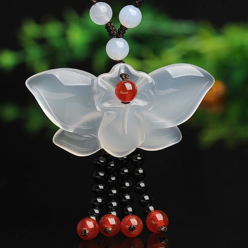 Collier En Agate De Glace Pour Femmes, Pendentif En Cristal, Calcédoine Blanche, Chaîne De Pull, Bijoux Polyvalents Simples