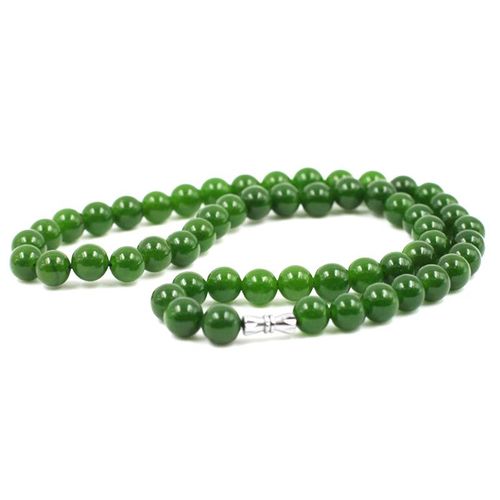Collier De Perles Vertes Pour Femmes, 8mm, Vintage, Ras Du Cou