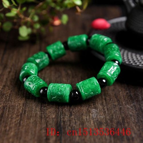Bracelet En Jade Vert Naturel Sculpté À La Main, Perles D'argent, Accessoires De Bricolage, Bracelet En Pierres Précieuses Pour Femmes