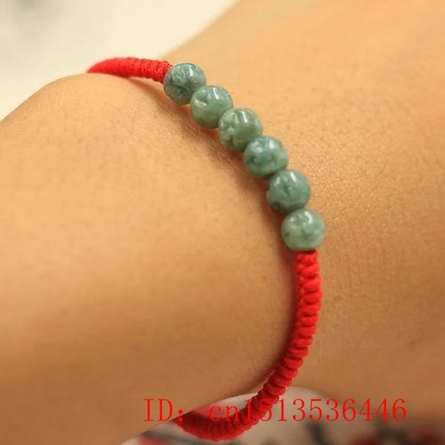 Bracelet Noué En Perles D'émeraude Naturelles Personnalisées, Bracelet Réglable, Accessoires De Bijoux, Bricolage, Amulette Sculptée À La Main
