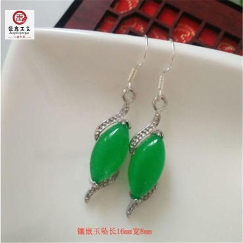 Boucles D'oreilles En Jade Vert Perle Poisson Ange, Collier À La Mode, Bijoux, Accessoires Sculptés À La Main, Amulette Porte-Bonheur Pour Homme Et Femme, Vente En Gros
