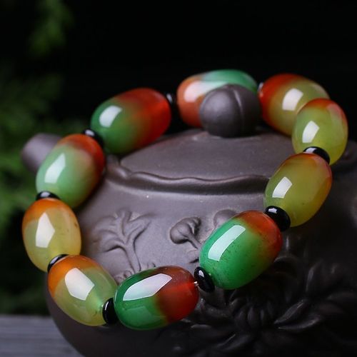Bracelet Élastique En Agate De Couleur Naturelle Pour Homme Et Femme, Breloque, Bijou, Mode, Tricoté À La Main, Porte-Bonheur, Amulette, Cadeaux
