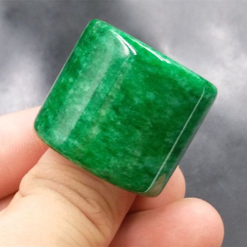 Bague En Jade Vert Naturel Pour Hommes Et Femmes, Amulette En Jade De 22mm, Bijoux De Charme Chinois, Sculpté À La Main, Artisanat, Cadeaux Porte-Bonheur, Nouveau