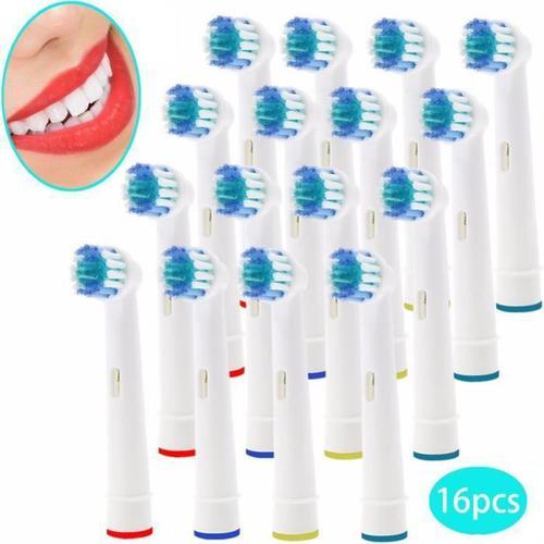 16 Remplacement Brosse à dents électrique Têtes brossettes Précision Clean Oral B Générique SB-17A EB17-4