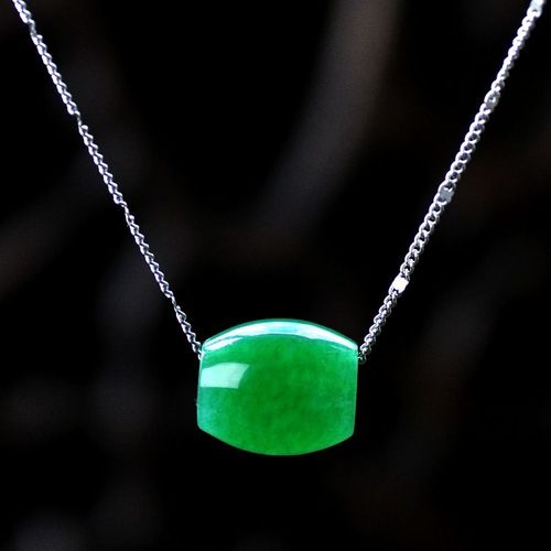 Collier En Jade Malais Avec Incrustation Chinoise 925, Pendentif Vert Émeraude Naturel, Cadeaux Pour Femmes, Chaîne Gratuite