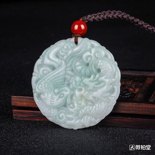 Pendentif En Jade De Phénix Dragon Émeraude Naturel, Collier De Perles, Bijoux À La Mode Sculpté À La Main Pour Homme Et Femme, Amulette, Cadeaux Porte-Bonheur
