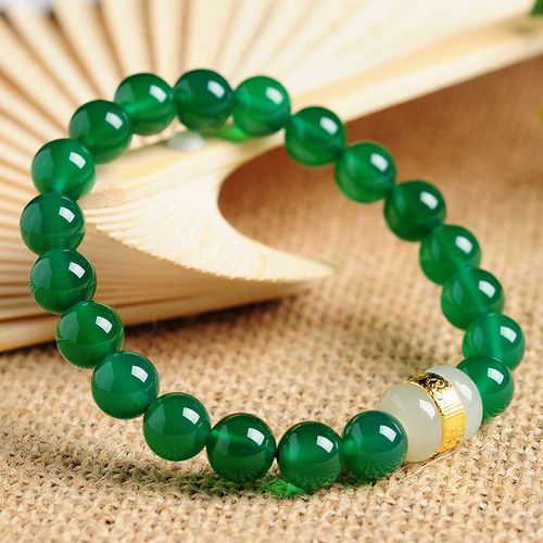 Bracelet Élastique En Agate De Jade Naturel Hetian, Perles, Bijoux, Breloques De Mode, Accessoires Sculptés À La Main, Amulette Porte-Bonheur, Cadeaux Pour Femmes