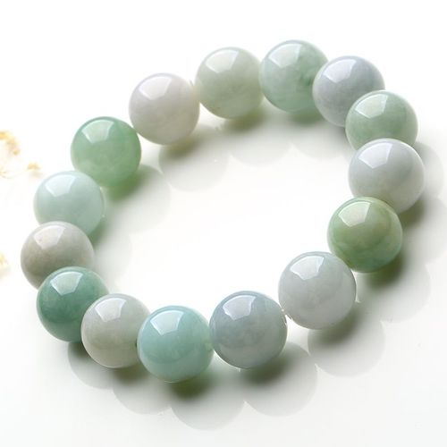 Bracelet En Jade Naturel Émeraude 13mm, Bracelet Élastique, Breloque, Bijoux, Accessoires De Mode, Sculpté À La Main, Amulette Porte-Bonheur Pour Homme Et Femme