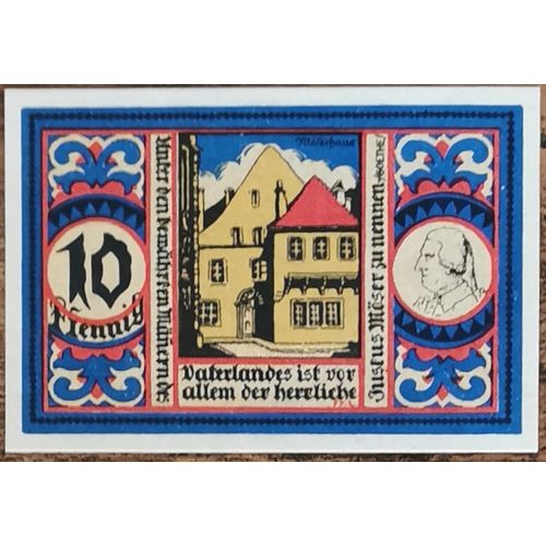 Billet Allemagne 10 Pfennig 07/1921 Osnabrück Grm 1032,1 2/13