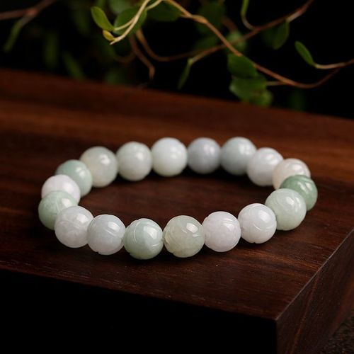 Bracelet En Jade Émeraude Naturelle, 10mm, Perle De Lotus Réglable, Breloque, Bijoux, Accessoires De Mode, Sculpté À La Main, Amulette Porte-Bonheur Pour Homme