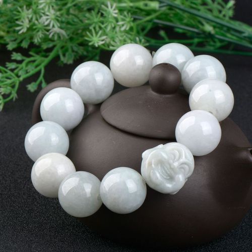 Bracelet Bouddha En Émeraude Naturelle 18mm, Bijoux Élastique, Accessoires De Mode, Sculpté À La Main, Amulette Porte-Bonheur Pour Homme