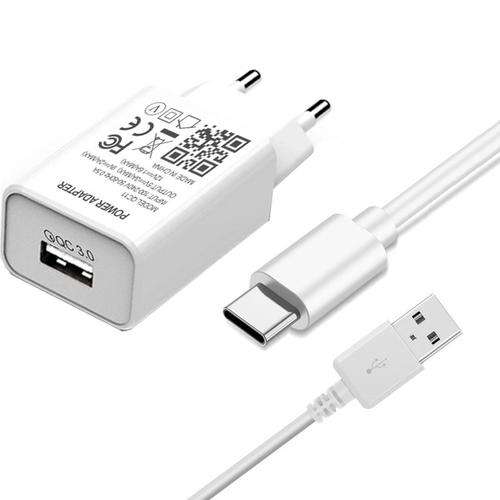 Chargeur USB rapide QC 3.0 pour Samsung Galaxy A82 A22 A52 S21 FE OPPO A55  A54 A94 A93 5G EU prise de téléphone câble de type C