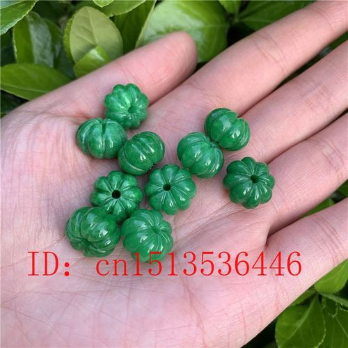 Potiron En Jade Vert Naturel, Perles De 14mm, Bijoux De Charme, Accessoires De Mode, Amulette, Cadeaux Pour Femmes Et Hommes, 10 Pièces