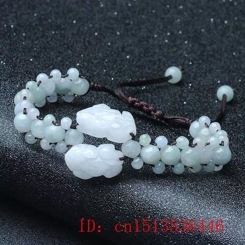 Bracelet Pixiu En Perles De Jade Émeraude, Personnalisé, Réglable, Breloque, Bijoux À La Mode, Tricoté À La Main, Amulette Porte-Bonheur Pour Femme