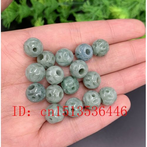 Bracelet Et Collier En Perles Vertes Émeraude Naturelle Sculptées À La Main, Bijoux, Accessoires De Mode, Cadeau Pour Femme, Bricolage, 5 Pièces