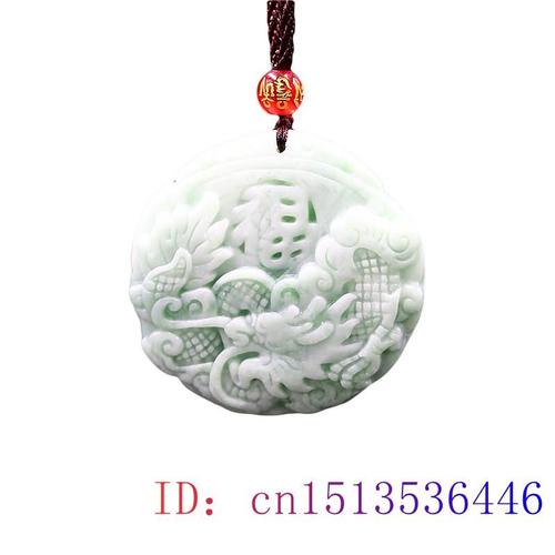 Pendentif Dragon En Jade Vert, Bijoux Chinois, Breloque Sculptée, Cadeaux Pour Femmes, Collier, Accessoires En Pierres Précieuses, Amulette Naturelle, À La Mode