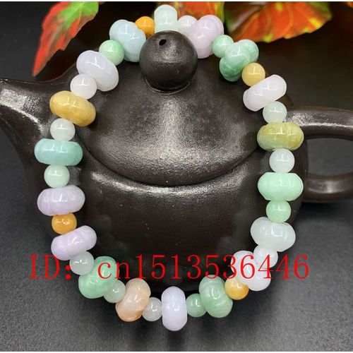 Bracelet En Jade Émeraude Naturelle Pour Femmes, Amulette Porte-Bonheur, Perles De Citrouille, Trois Couleurs Réglables, Bijoux À La Mode, Bricolage Sculpté À La Main, 10mm