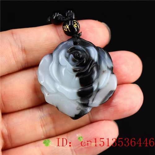 Pendentif En Jade Rose Pour Hommes Et Femmes, Amulette Sculptée, Collier Naturel Chinois, Breloque, Cadeau