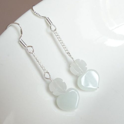 Boucles D'oreilles Rondes En Argent 925, Agate Émeraude Naturelle, Jade, Perles D'amour Originales, Bricolage À La Main, Accessoires, Perle Verte, Bijoux Pour Femmes