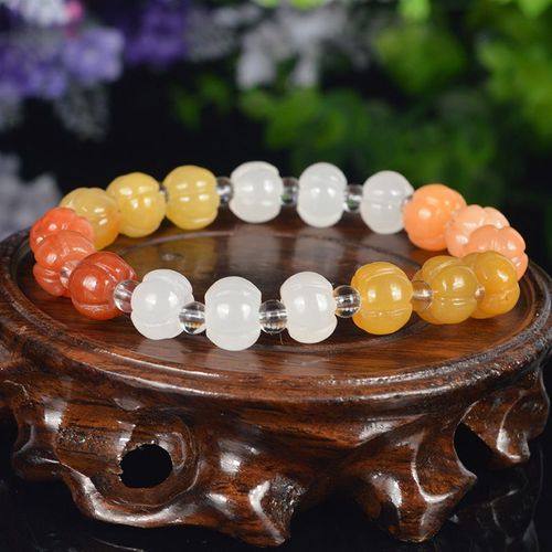 Bracelet En Jade Doré Naturel 10mm, Perles De Citrouille, Bijoux De Mode, Breloque, Accessoires Sculptés À La Main, Amulette Porte-Bonheur, Cadeaux Pour Femmes