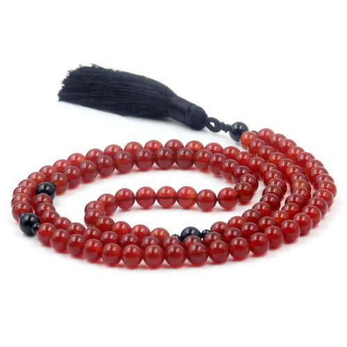 Bracelet À Pampilles Multicouches En Agate Rouge Pour Hommes Et Femmes, Bijoux De Yoga, Chapelet, Collier Bouddhiste Tibétain, Breloque De Bouddha, 108, 8mm