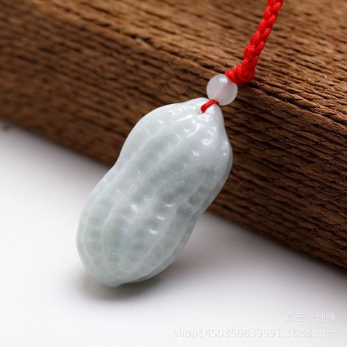 Collier Pendentif En Jade Naturel, Émeraude, Arachide, Bijoux À La Mode, Amulette Sculptée, Cadeaux Porte-Bonheur Pour Femmes Et Hommes